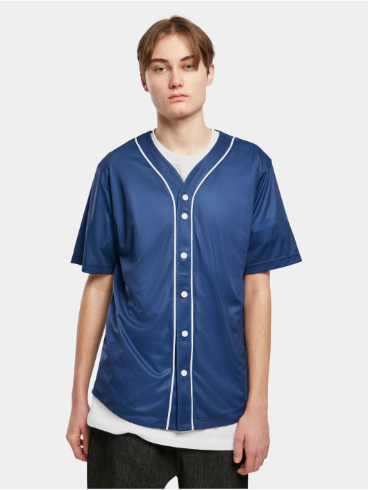 Urban Classics Chemise Baseball Mesh Jersey bleu