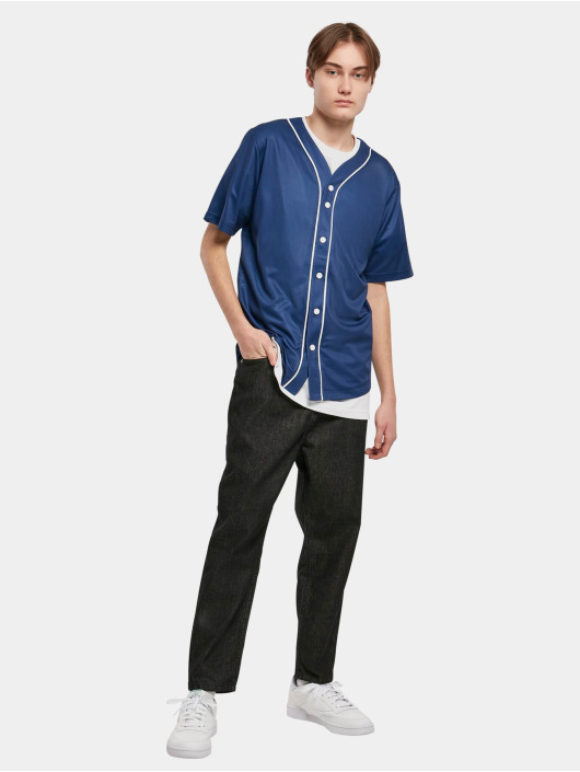 Urban Classics Chemise Baseball Mesh Jersey bleu