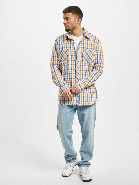 Urban Classics Chemise Tricolor Big Checked bleu