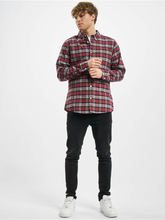 Urban Classics Chemise Plaid Cotton gris