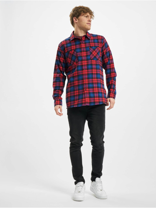 Urban Classics Chemise Checked Flanell rouge