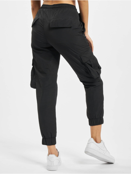 Urban Classics Chino bukser Ladies High Waist Crinkle Nylon svart