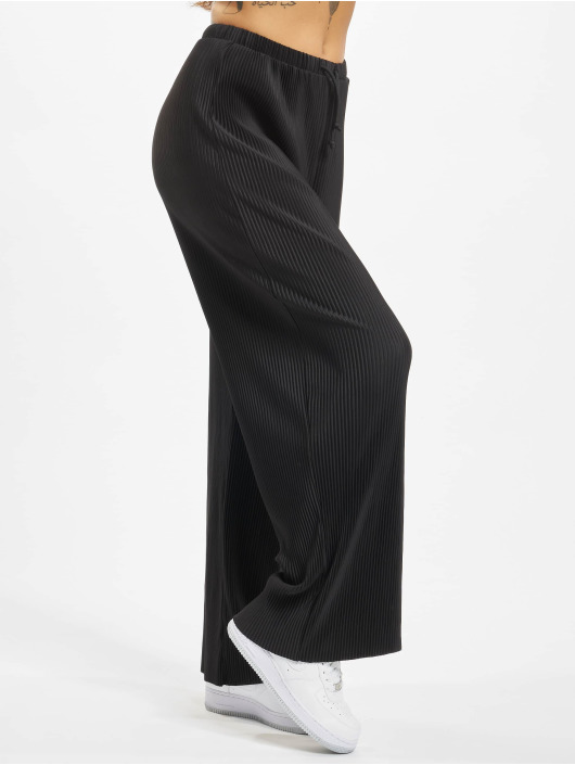 Urban Classics Damen Chino Ladies Modal Wide Leg in schwarz