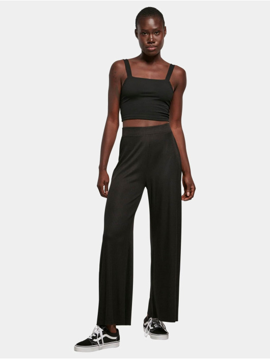 Urban Classics Chino Ladies Rib zwart