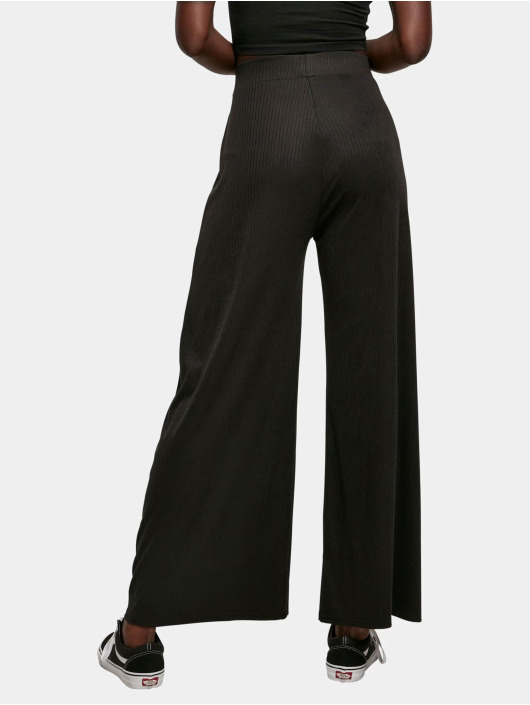 Urban Classics Chinot/Kangashousut Ladies Rib musta