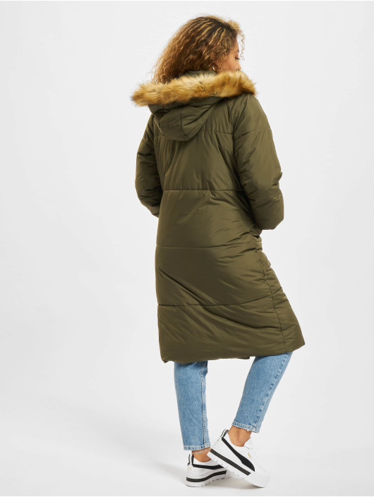 Urban Classics Coats Oversize Faux Fur olive