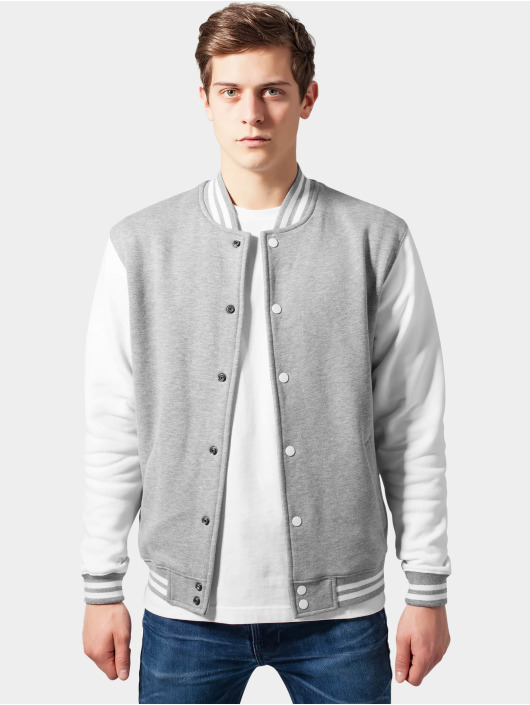 Urban Classics College jakke 2-Tone College Sweatjacket grå