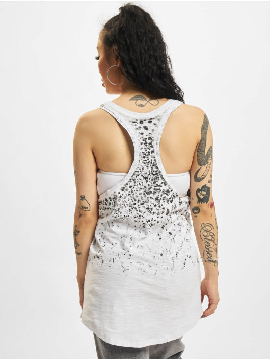 Urban Classics Débardeur Ladies Long Leo Print blanc