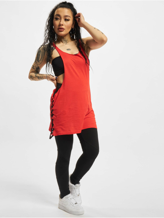 Urban Classics Débardeur Side Knotted rouge
