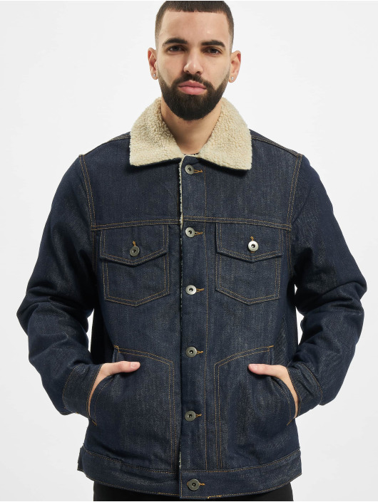 Urban Classics Denim Jacket Sherpa Lined blue