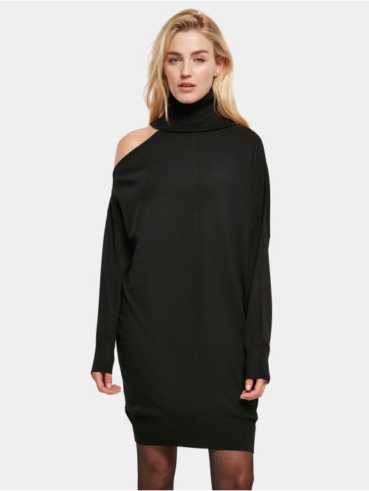 Urban Classics Dress Ladies One Shoulder Knit black