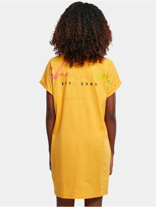 Urban Classics Dress Ladies Rainbow yellow