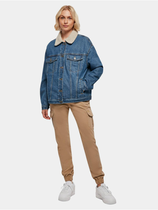 Urban Classics Farkkutakit Ladies Oversized Sherpa sininen
