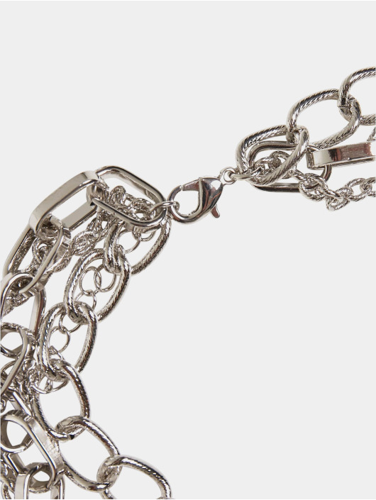 Urban Classics Gadget Classic Layering Necklace argento
