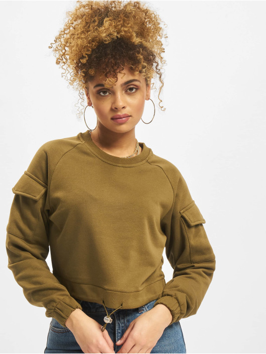 Urban Classics Gensre Short Worker Crewneck oliven