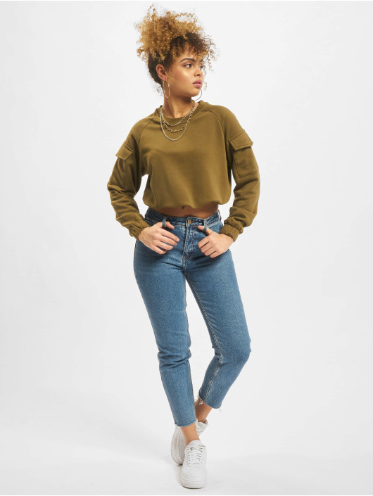 Urban Classics Gensre Short Worker Crewneck oliven