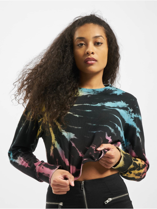 Urban Classics Gensre Ladies Tie Dye Cropped svart