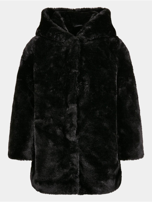 Urban Classics Giacca invernale Girls Hooded Teddy Coat nero