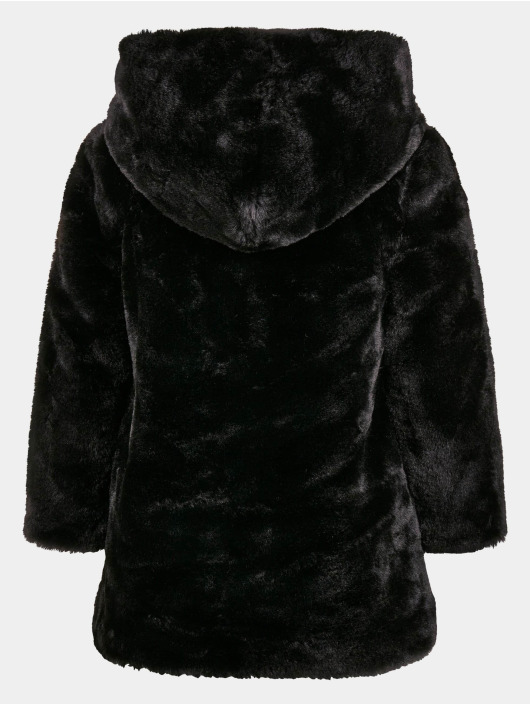 Urban Classics Giacca invernale Girls Hooded Teddy Coat nero