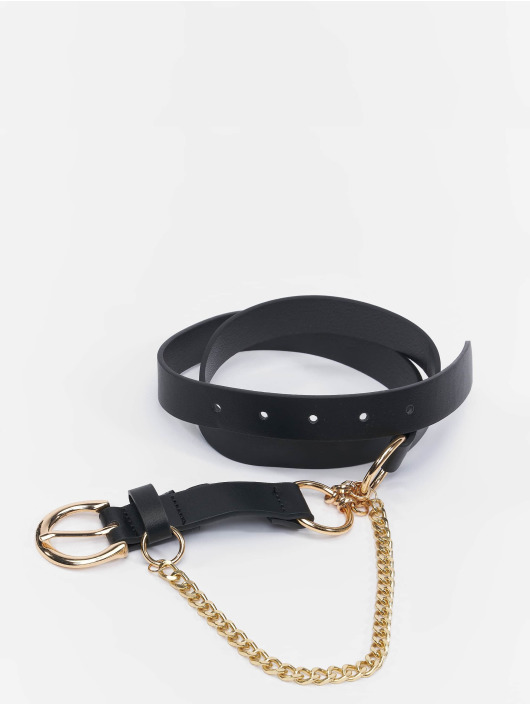 Urban Classics Gürtel Synthetic Leather With Chain in schwarz