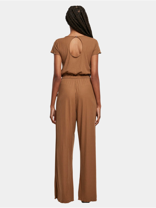 Urban Classics Haalarit ja jumpsuitit Ladies Rib Wid Leg ruskea