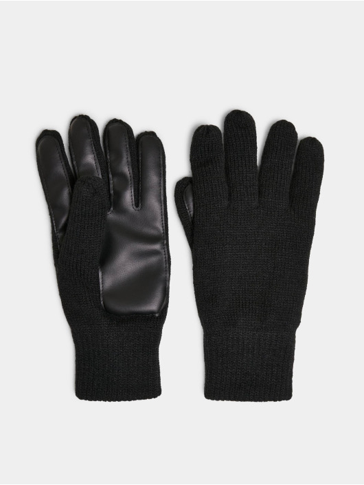 Urban Classics handschoenen Synthetic Leather Knit zwart