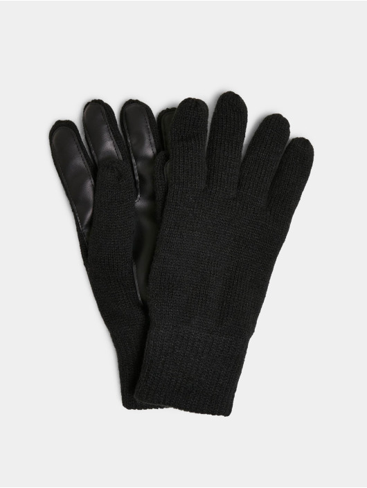 Urban Classics handschoenen Synthetic Leather Knit zwart
