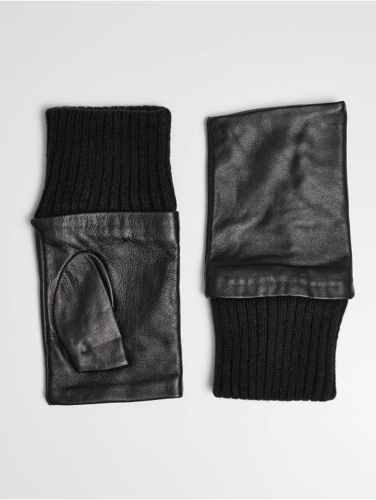 Urban Classics handschoenen Half Finger Synthetic zwart