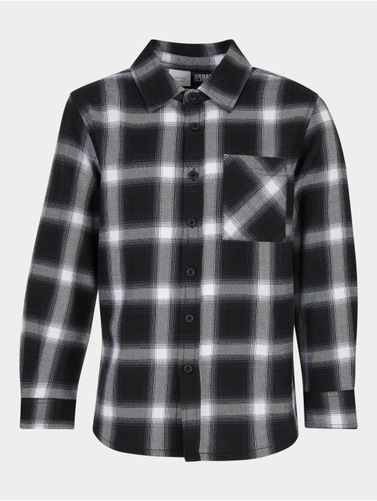 Urban Classics Kinder Hemd Boys Oversized Checked in schwarz