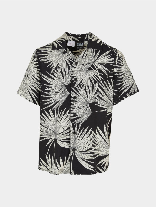 Urban Classics Kinder Hemd Frond Resort in schwarz