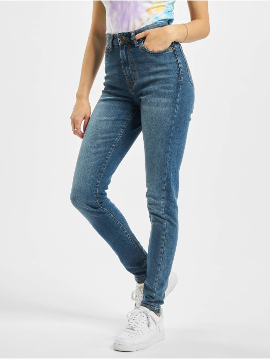 streng Nevelig afdrijven Urban Classics Jeans / High Waisted Jeans Ladies Skinny High Waist in blauw  751797