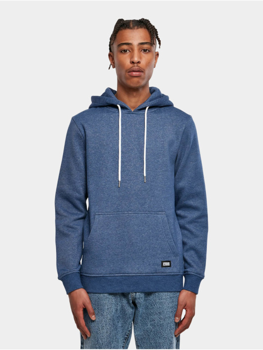 Urban Classics Herren Hoody Basic Melange in blau