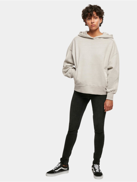 Urban Classics Hoody Ladies Heavy Terry Garment Dye grijs