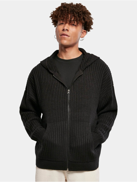 Urban Classics Hoody Knitted Zip zwart