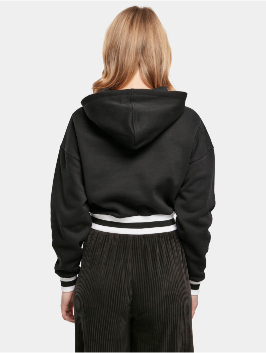 Urban Classics Hoody Ladies Short zwart