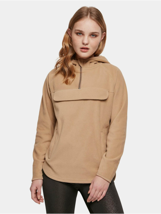 Urban Classics Hupparit Ladies Polar Fleece Pull Over beige