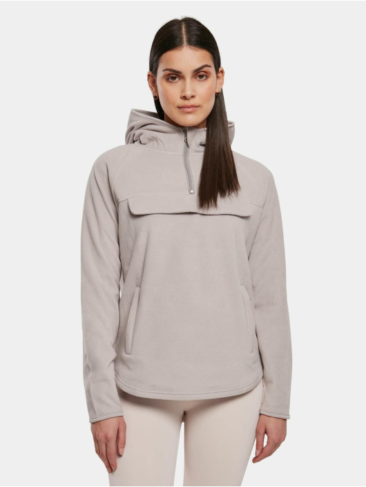 Urban Classics Hupparit Ladies Polar Fleece Pull Over harmaa