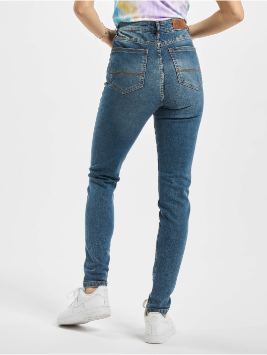 Urban Classics Høy midje Jeans Ladies Skinny High Waist blå