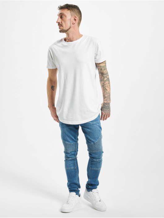Urban Classics Jean skinny Slim Fit Biker bleu