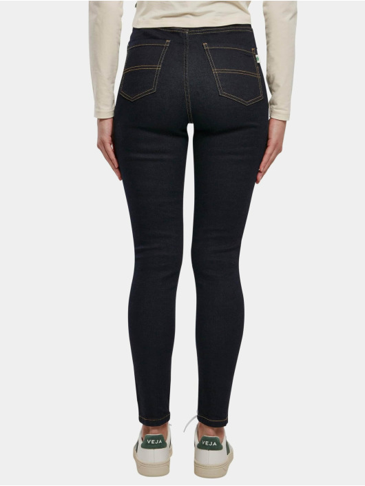 Urban Classics Jean skinny Ladies Organic High Waist bleu