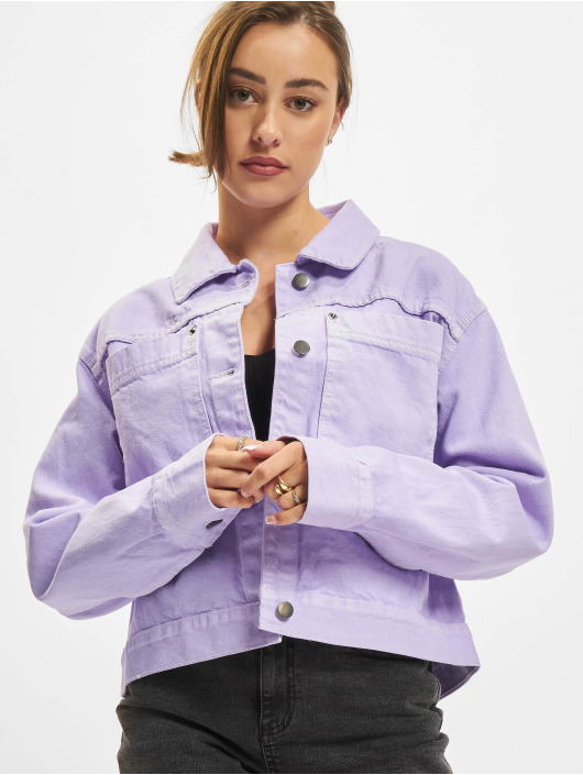Urban Classics Jeansjacken Ladies Short Boxy Worker violet