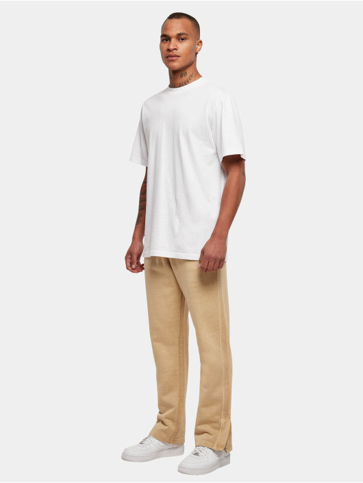 Urban Classics joggingbroek Heavy Terry Garment Dye Slit beige