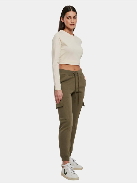 Urban Classics joggingbroek Ladies olijfgroen