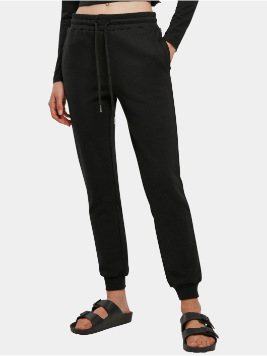 Urban Classics joggingbroek Ladies Organic Slim zwart
