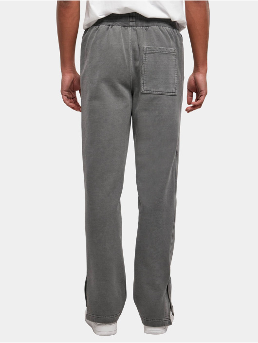 Urban Classics joggingbroek Heavy Terry Garment Dye Slit zwart