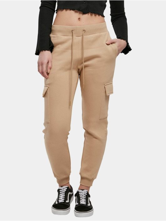 Urban Classics Damen Jogginghose Ladies in beige