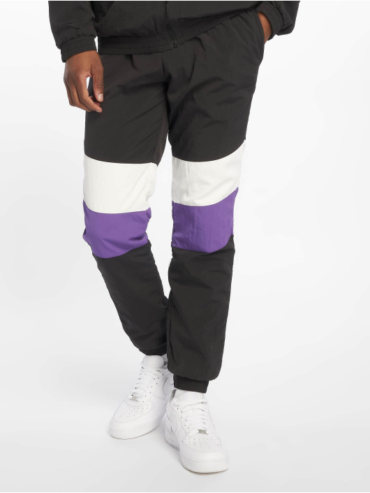 Urban Classics Herren Jogginghose 3-Tone Crinkle in schwarz