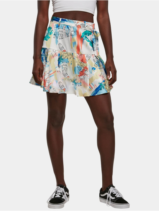 Urban Classics Jupe Ladies Aop Satin Mini multicolore