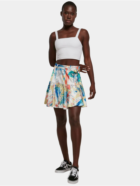 Urban Classics Jupe Ladies Aop Satin Mini multicolore