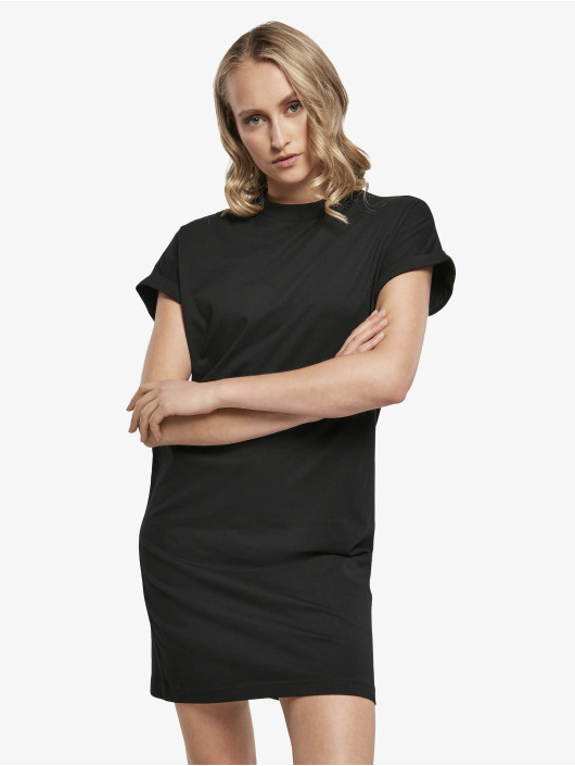Urban Classics jurk Ladies Organic Cotton Cut On Sleeve zwart